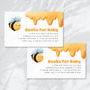 Books for Baby Cute Honey Bee Baby Shower Enclosure Card