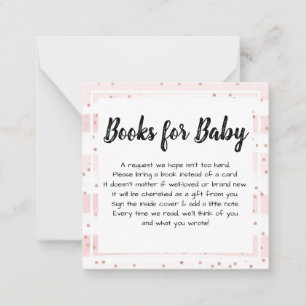 Books For Baby Cute Pink Stripes  Card