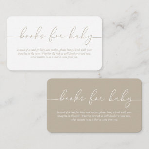 Books for Baby Dual-Sided Baby Shower Enclosure Ca Card
