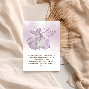 Books for baby elephant baby girl shower enclosure card