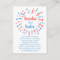 Books for Baby Enclosure Card Red, White & Due