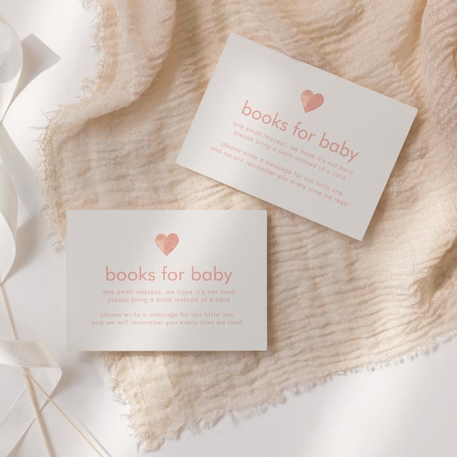 Books for Baby Enclosure Card with Pink Hearts (Creator Uploaded)
