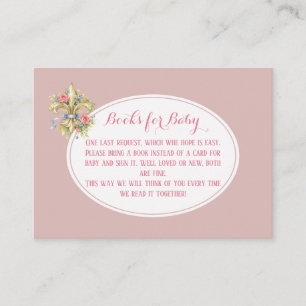 Books for Baby Fleur de Lys Baby Shower enclosure Card