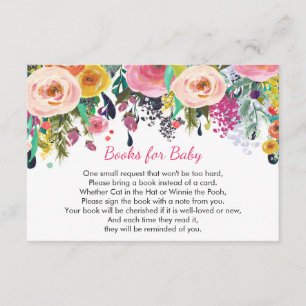 Books for baby, floral bring a book insert