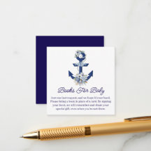 books for baby, floral nautical boy baby shower 