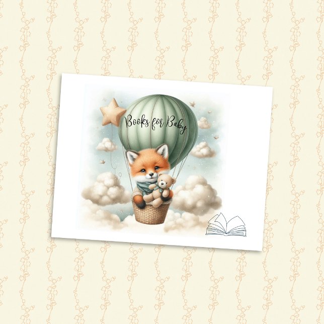 Books For Baby Fox Adventure Hot Air Balloon Enclosure Card (Creator Uploaded)