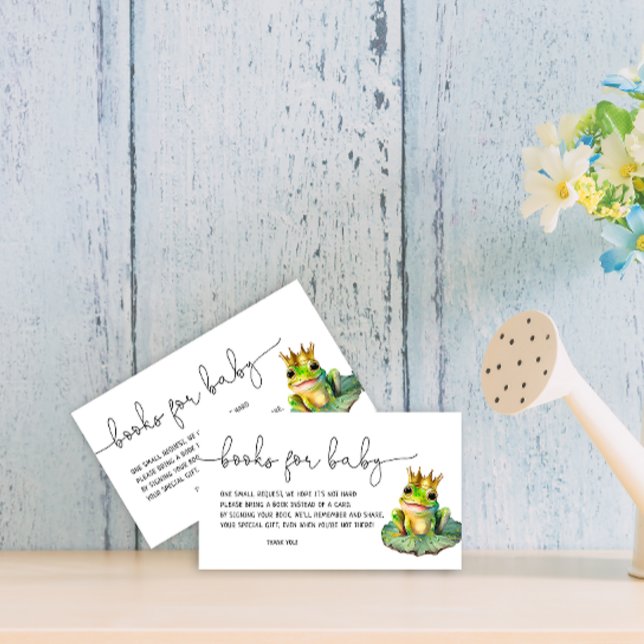 Books for Baby Frog Prince Baby Shower Enclosure Card (Creator Uploaded)