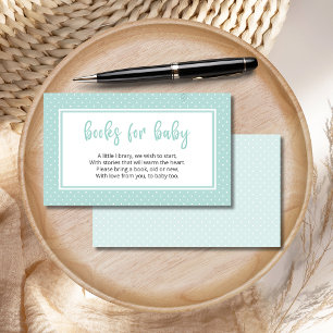 Books For Baby Gender Neutral Mint Green BOHO Enclosure Card