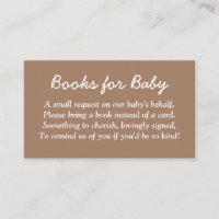 Books for Baby Gentle Brown Enclosure Card