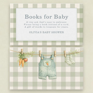 Books For Baby Gingham Locally Grown Enclosure Card
