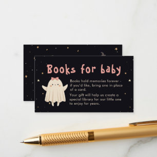 Books for Baby Girl Cute Spooky Halloween Ghosts  Enclosure Card