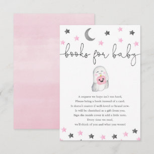 Books for Baby girl Halloween ghost baby shower Enclosure Card