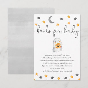Books for Baby Halloween ghost baby shower Enclosure Card