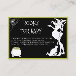Books for Baby Halloween Pregnant witch Enclosure Card