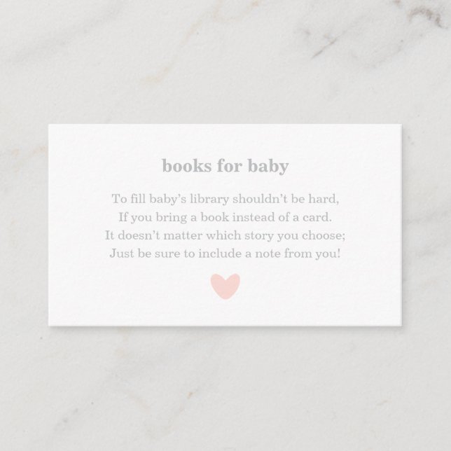 Books For Baby Heart Enclosure Card (Front)