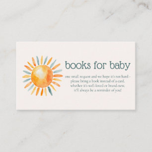 Books for Baby Here Comes the Son Baby Boy Shower Enclosure Card
