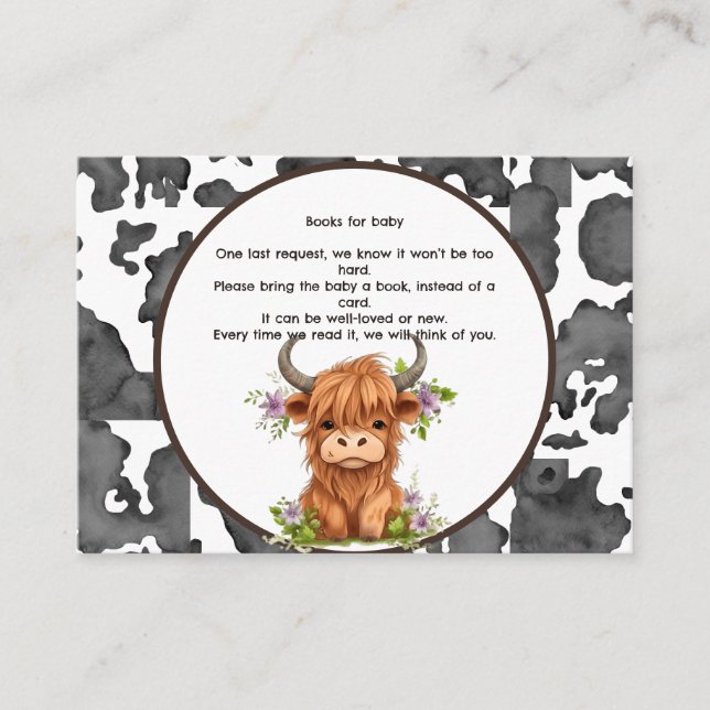 Books for Baby Holy Cow We're Having a Baby Enclosure Card (Front)
