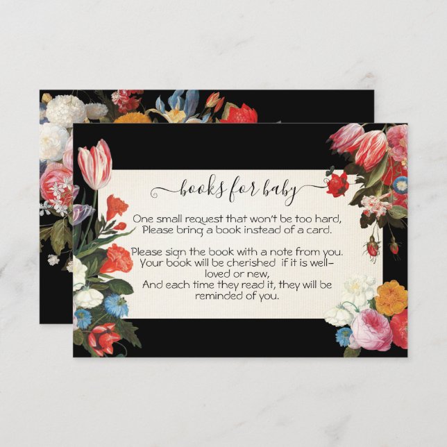 Books for Baby is Blooming Baby Shower Card (Front/Back)