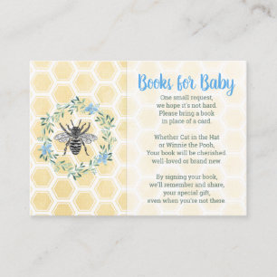 Books for baby library card boy blue baby shower