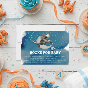 Books for Baby Little Knight Dragon Silver  Invitation