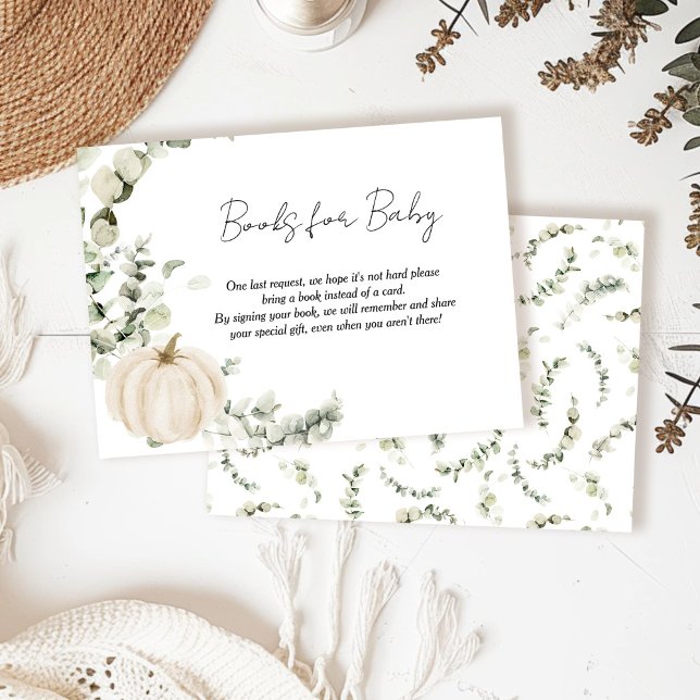 Books for Baby Little Pumpkin Baby Shower Enclosure Card (Creator Uploaded)