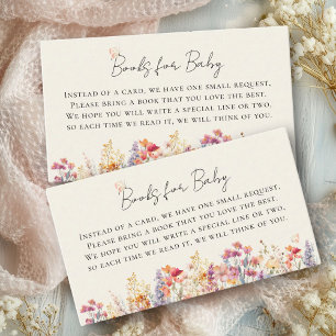 Books for Baby! Modern, Wildflower Baby Shower  Enclosure Card