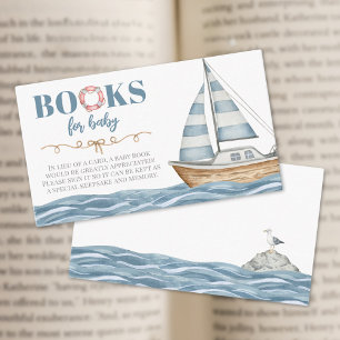 Books For Baby Nautical Baby Shower Enclosure Card
