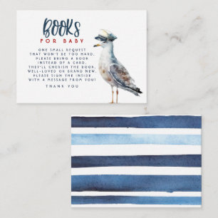 Books For Baby Nautical Baby Shower Request Card