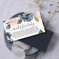 Books for Baby Navy Pink Floral Baby Shower