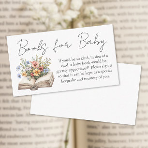 Books For Baby New Chapter Baby Shower Enclosure Card