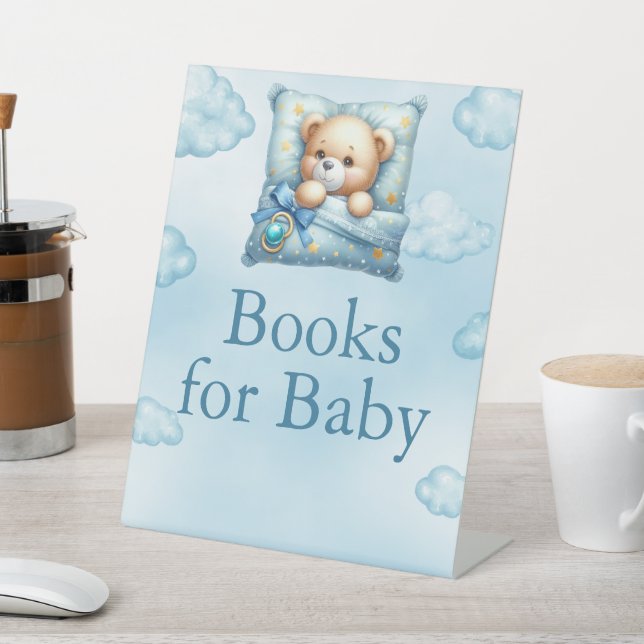 Books for Baby Oh Baby Pillow Teddy Bear Pedestal Sign (In SItu)