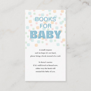 Books For Baby Pastel Dots and Light Blue Enclosure Card