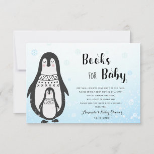Books for Baby  Penguins   Winter Baby Shower Card