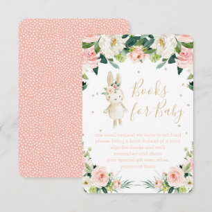 Books for Baby Pink Floral Some Bunny Enclosure Card