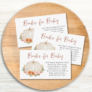 Books For Baby Pumpkin Baby Shower Enclosure Card