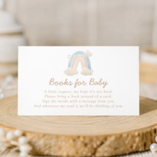 Books for Baby Rainbow Cloud Gender Neutral Shower Enclosure Card