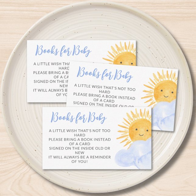 Books For Baby Ray Of Sunshine Baby Shower  Enclosure Card (Creator Uploaded)