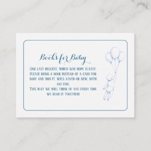Books for Baby retro Baby Shower enclosure Card