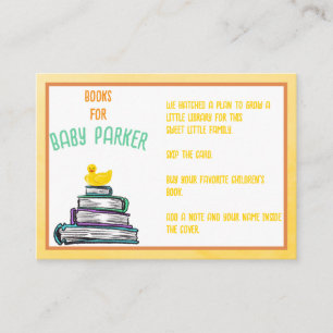 Books for Baby Rubber Duck Enclosure Card