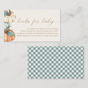 Books for Baby – Rustic Autumn Fall Baby Shower Enclosure Card