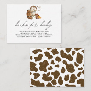 Books for Baby Rustic Cute Cowboy Wild Western  Enclosure Card