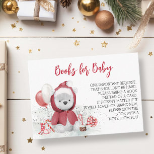 Books for Baby Santa Polar Teddy Bear Enclosure Card