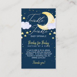 Books for Baby Shower and Diaper Raffle Two-Sided Enclosure Card