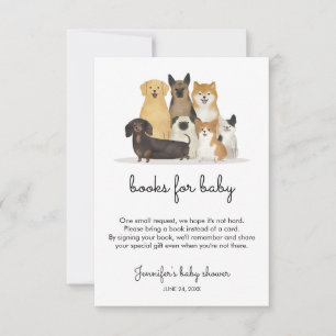 Books for baby shower dog invitation