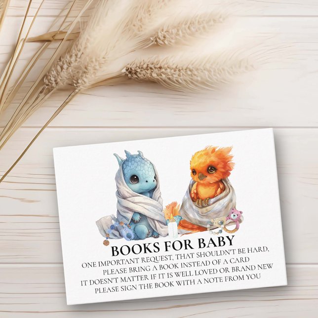 Books for Baby Shower Dragon Phoenix Twins Enclosure Card (Creator Uploaded)
