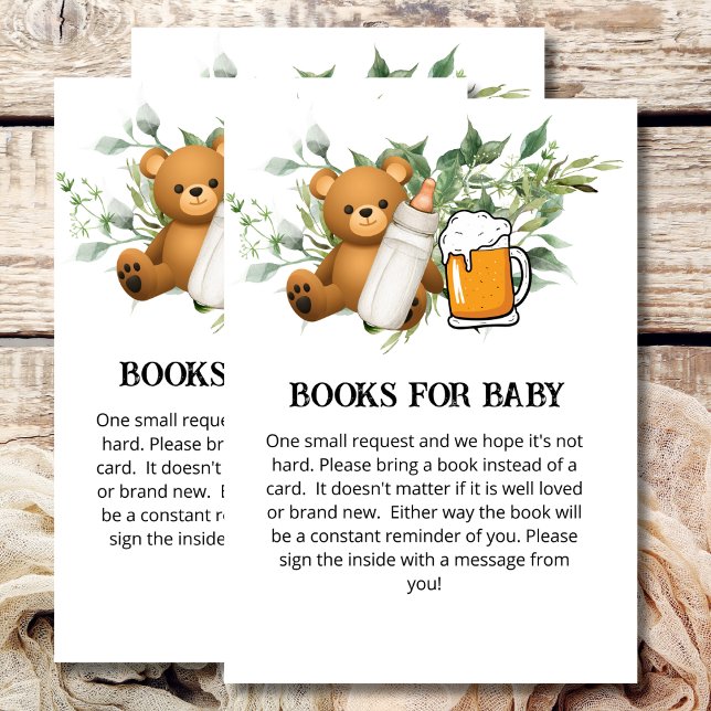 Books for baby shower game a baby is brewing theme enclosure card (Creator Uploaded)