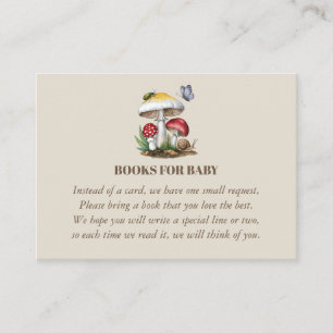 Books For Baby Shower Insects Woodland Mushroom Enclosure Card