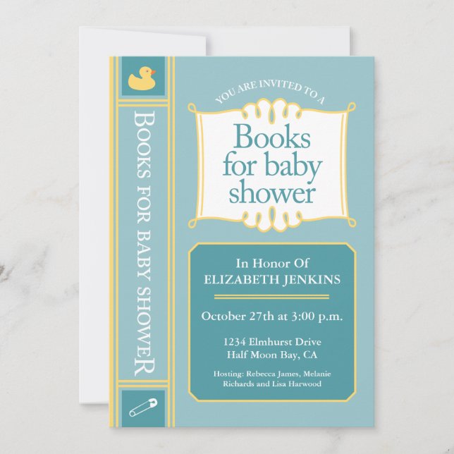 Books for Baby Shower Invitation (Front)