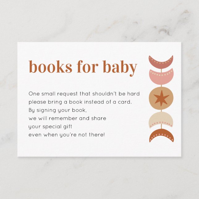 Books For Baby Shower Invitation Enclosure Card (Front)