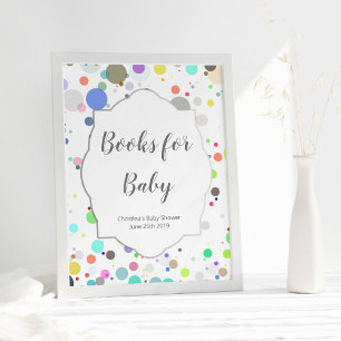 "Books for baby" Sign   Gender Reveal Baby Shower
